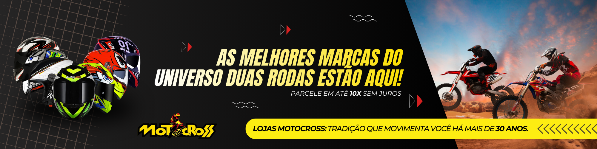 Lojas Motocross: Tradição é aqui!