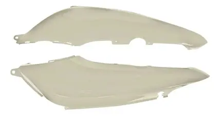 Tampa Lateral Sportive Honda Biz 125 2018 a 2020 Creme Perolizado