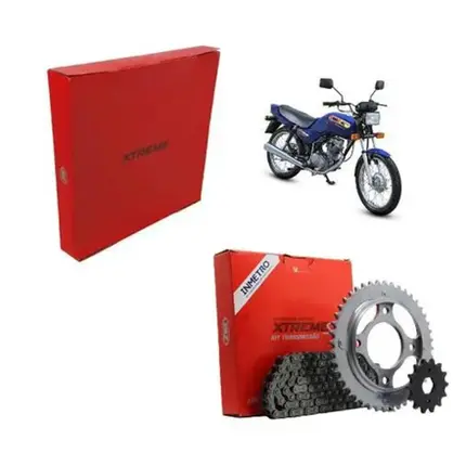 Kit Relação Honda Titan/Cg 125 1983 à 2000 Vaz Aço 1045