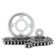 Kit Relação Yamaha Ybr 125 03 à 08/Ybr Factor 09 à 15 Vaz Aço 1045