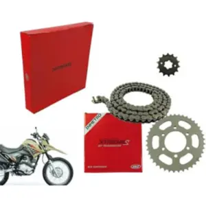 Kit Relação Yamaha  Xtz 150 Crosser Vaz Aço 1045