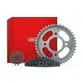 Kit Relação Transmissão Yamaha Fazer 250 2005 à 2017 (Aço 1045 + Pinhão 15D + Coroa 45D + Corrente 428) VAZ