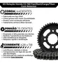 Kit Relação Transmissão Honda Titan 160 Fan 160 COM RETENTOR (Aço 1045 + Pinhão 15D + Coroa 44D + Corrente 428) VAZ