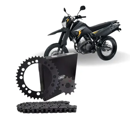 Kit Relação VAZ Yamaha XTZ 250 Lander 2006 a 2008 Com Retentor Aço 1045