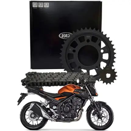 Kit Relação VAZ Honda CB 500 2013 a 2020 Com Retentor Aço 1045