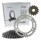 Kit Relação Transmissão Honda Titan 150 2004 à 2015 Fan 150 2009 à 2015 (Aço 1045 + Pinhão 16D + Coroa 43D + Corrente 428) PANDAO