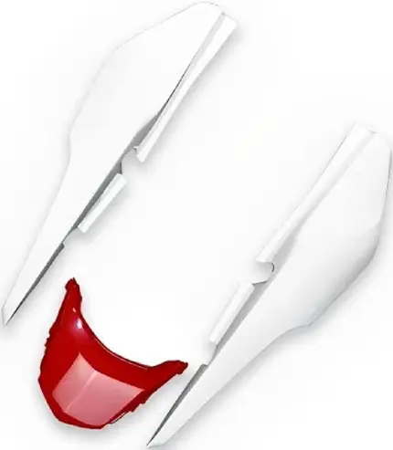 Rabeta Lateral Sportive Honda CG Titan 150 2015 Branco Central Vermelho