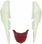 Rabeta Lateral Sportive Honda CG Titan 150 2015 Branco Central Vermelho