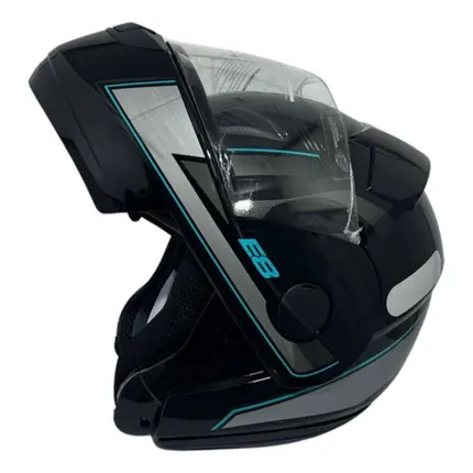 Capacete Ebf Moto Articulado E8 Velocity Escamoteavel
