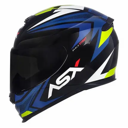 Capacete ASX Eagle Street Preto Brilho Fechado Inmetro