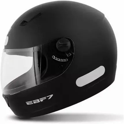 Capacete EBF New 7 Solid Preto Fosco Fechado Inmetro Capacete EBF New 7 Solid Preto Fosco Fechado Inmetro