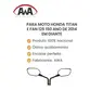 Espelho Retrovisor Awa Modelo Original Titan/Fan 125/150/160 2013 à 2017 Par