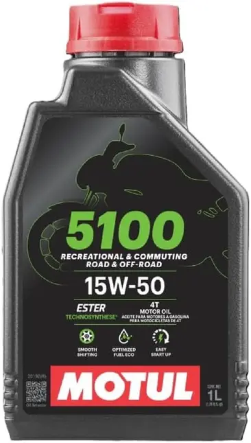 Óleo Lubrificante Motul 5100 15W50 1L 4T Semi-Sintético - Óleo